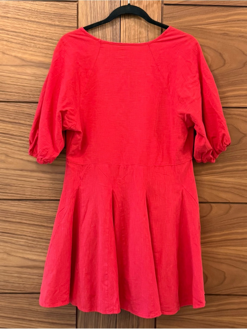 Universal Threads NWT Red V-Neck Mini Dress Drop Waist - Sz M - Picture 4 of 7